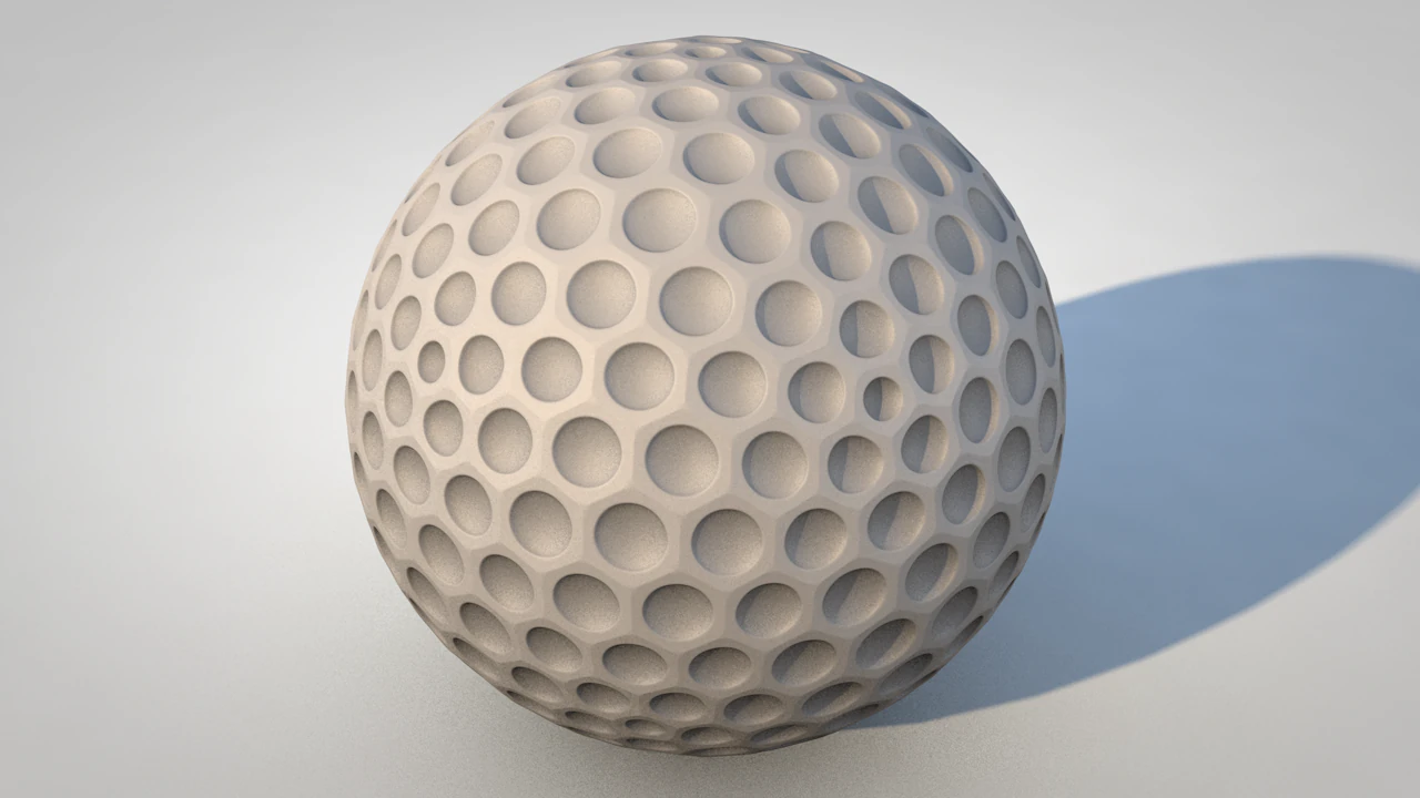 golfball 3D Model .c4d .max .obj .3ds .fbx .stl .blend