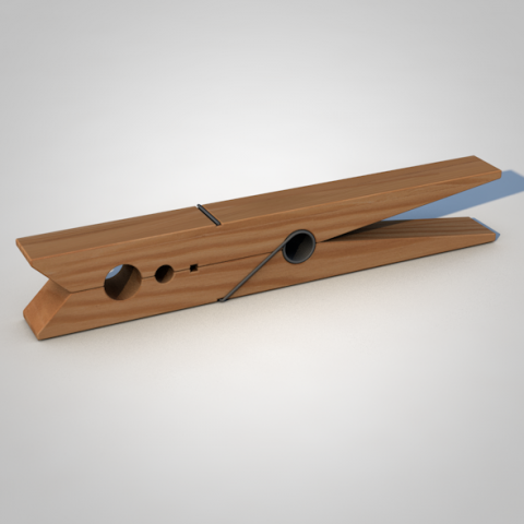 clothespin 3D मॉडल .c4d .max .obj .3ds .fbx .stl .blend