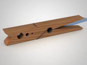 clothespin Model 3D