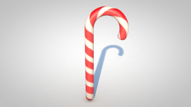 Candy cane 3D-Modell .c4d .max .obj .3ds .fbx .stl .blend 