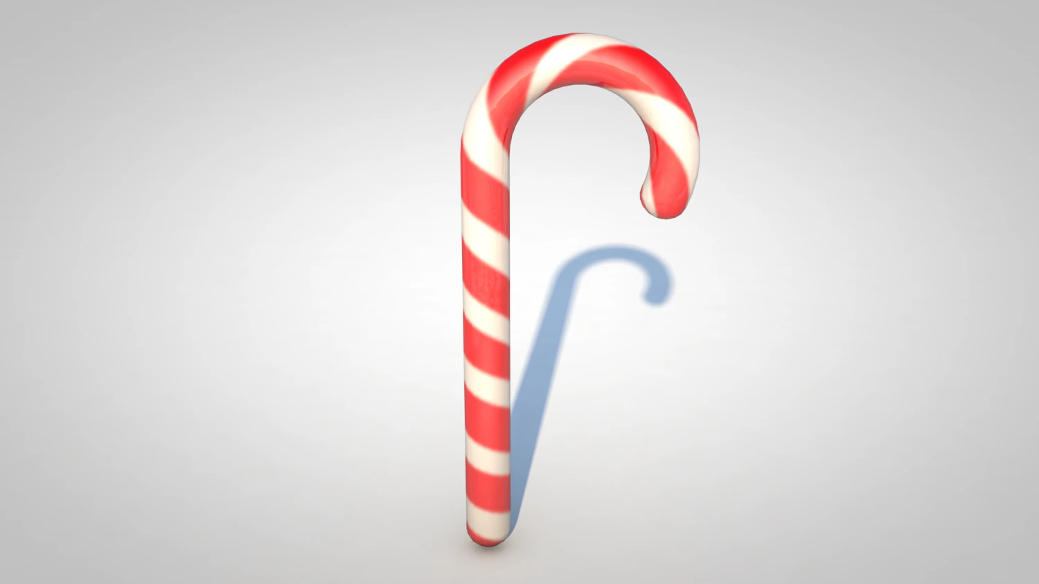 Candy cane 3D Model .c4d .max .obj .3ds .fbx .stl .blend
