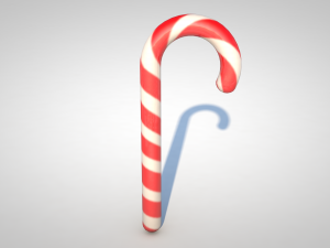 Candy cane Model 3D