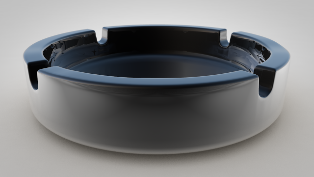 glass ashtray Model 3D .c4d .max .obj .3ds .fbx .stl .blend 