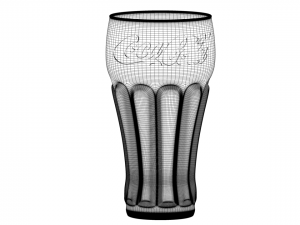 coca-cola glass 3Dモデル