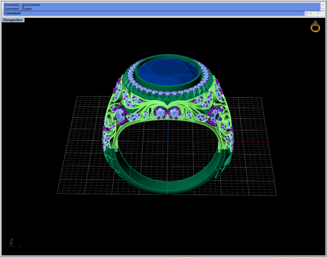 Download garnet man ring 3D Model