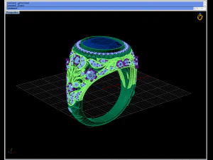 garnet man ring 3D Print Model