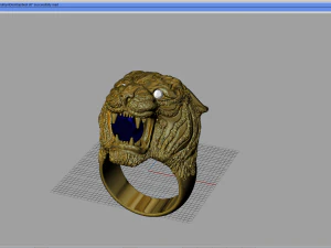 카레라 사자 반지 3D 프린트 모델