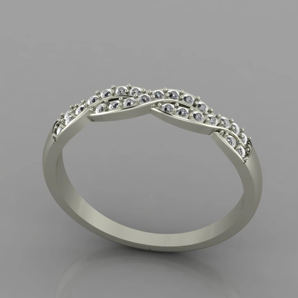 pigtail ring 3D Print Model .c4d .max .obj .3ds .fbx .stl .blend
