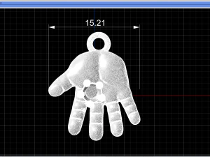 pingente de m&atilde;o Modelo de Impressão 3D