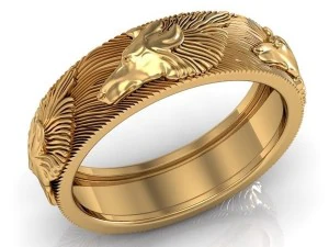 wolf ring 3D Print Model