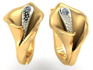 flower earring Modelo de Impressão 3D