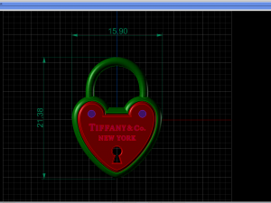 lock pendant Modello di stampa 3D
