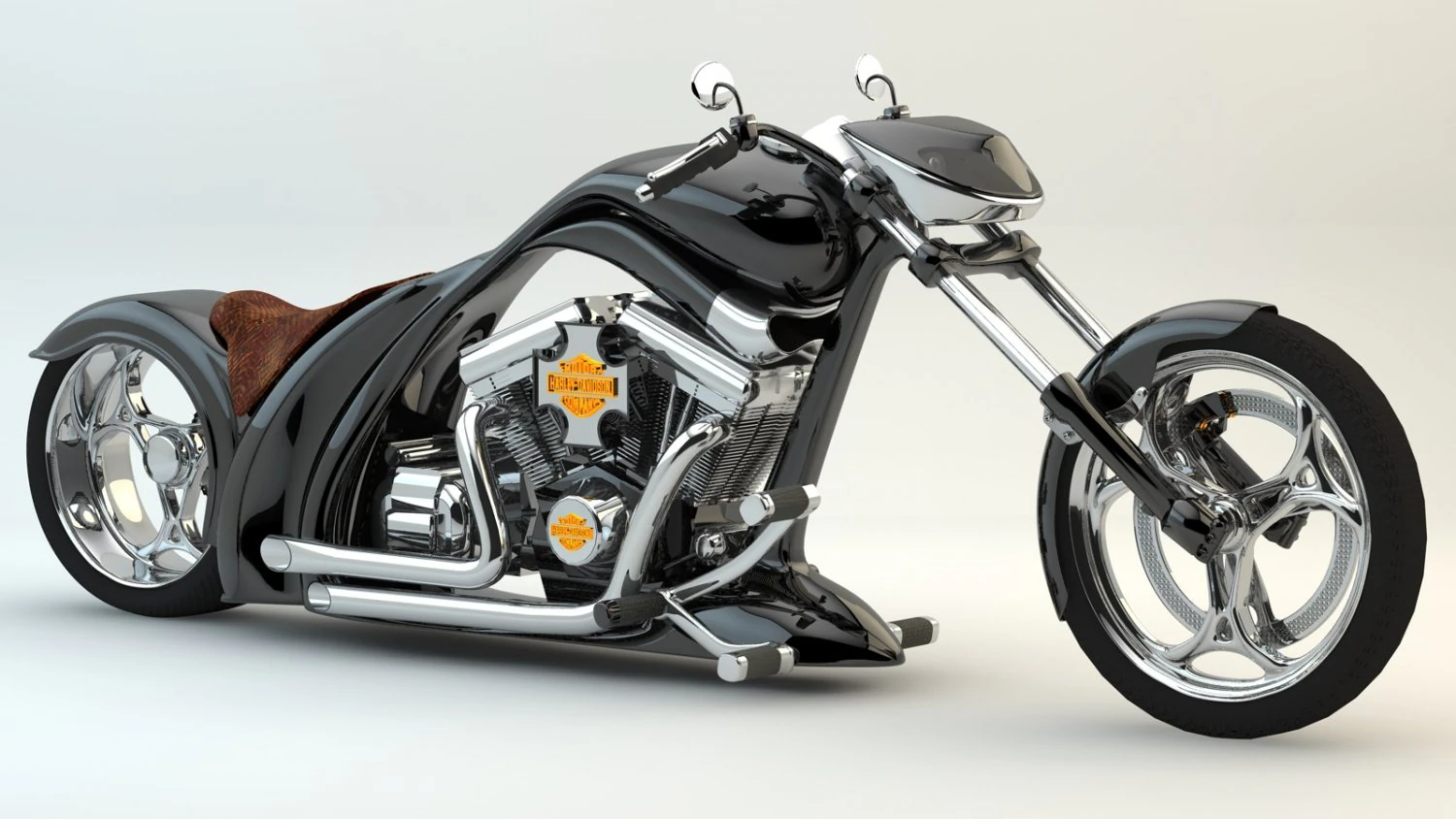Chopper 3D Model .c4d .max .obj .3ds .fbx .stl .blend 
