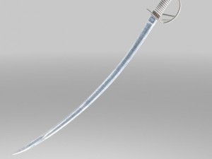 heavy cavalry saber 3 lods Modello 3D