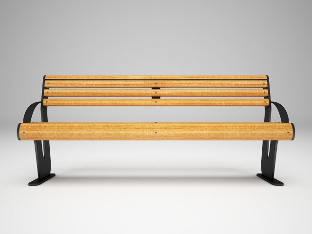 bench for park or garden 3D Model .c4d .max .obj .3ds .fbx .stl .blend 
