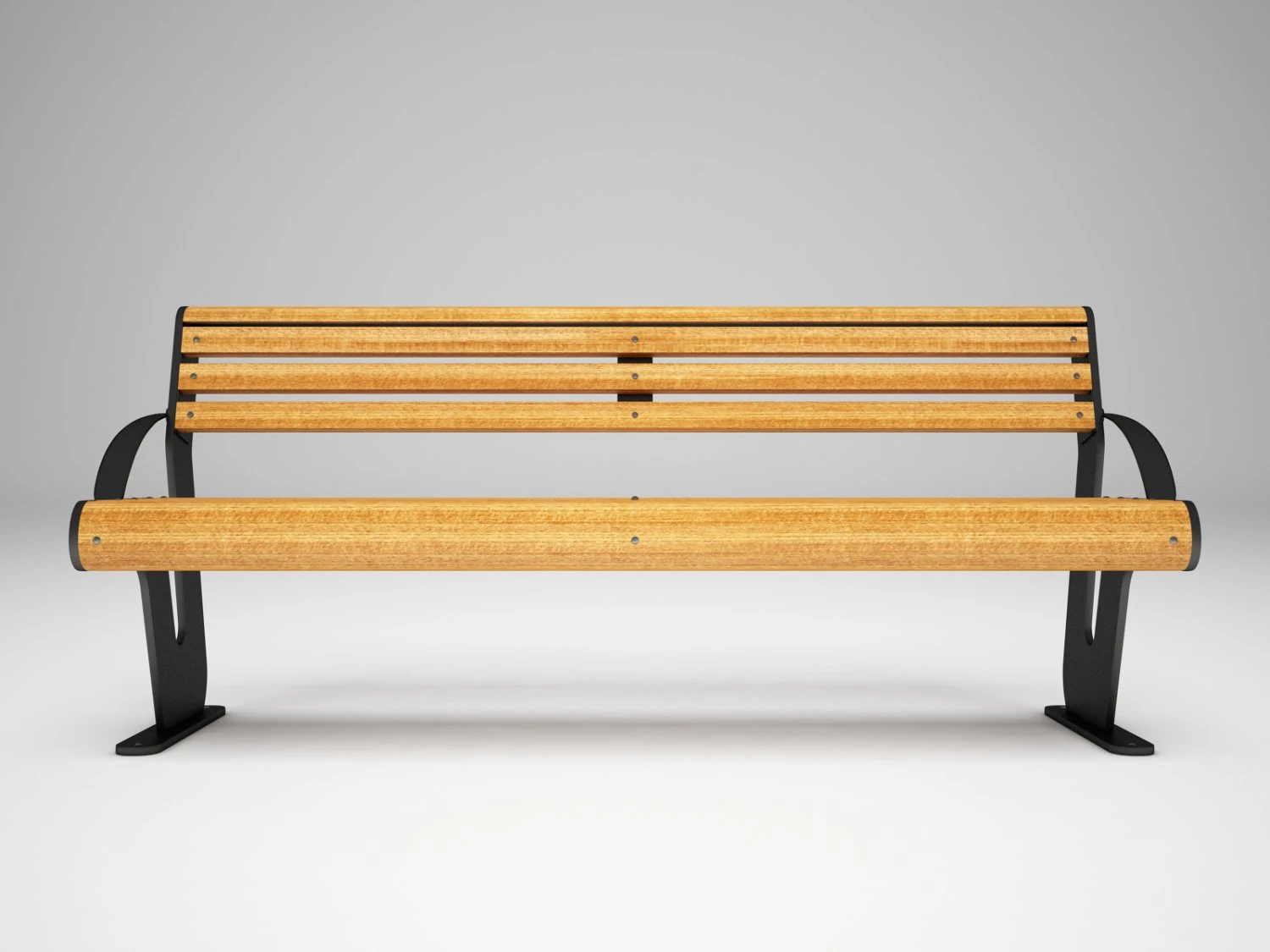 bench for park or garden 3D Model .c4d .max .obj .3ds .fbx .stl .blend 