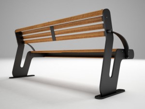 bench for park or garden 3D Model