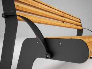 bench for park or garden 3D Model