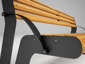 bench for park or garden 3D Model