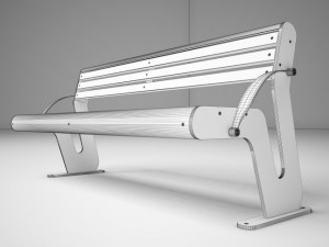 bench for park or garden 3D Model