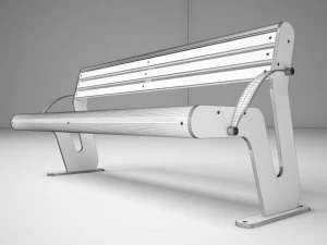 bench for park or garden 3D Model