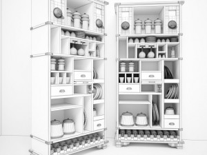 cupboard for kitchen 3D Model