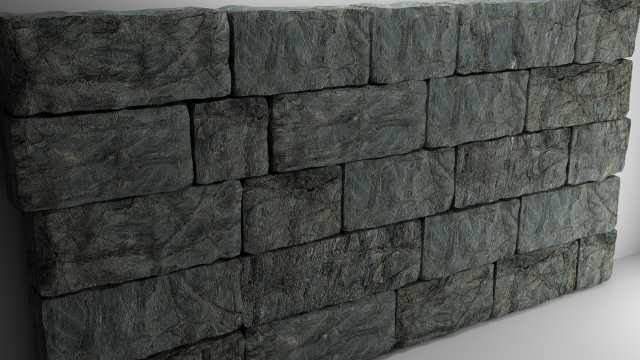 natural stone wall 3D Model .c4d .max .obj .3ds .fbx .stl .blend 