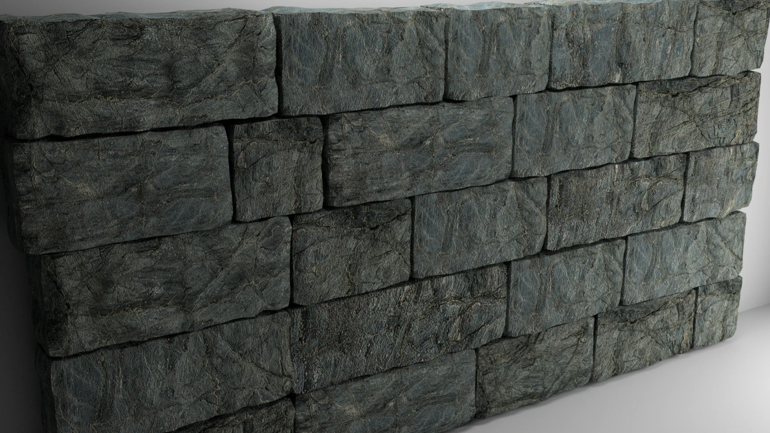 natural stone wall 3D Model .c4d .max .obj .3ds .fbx .stl .blend 