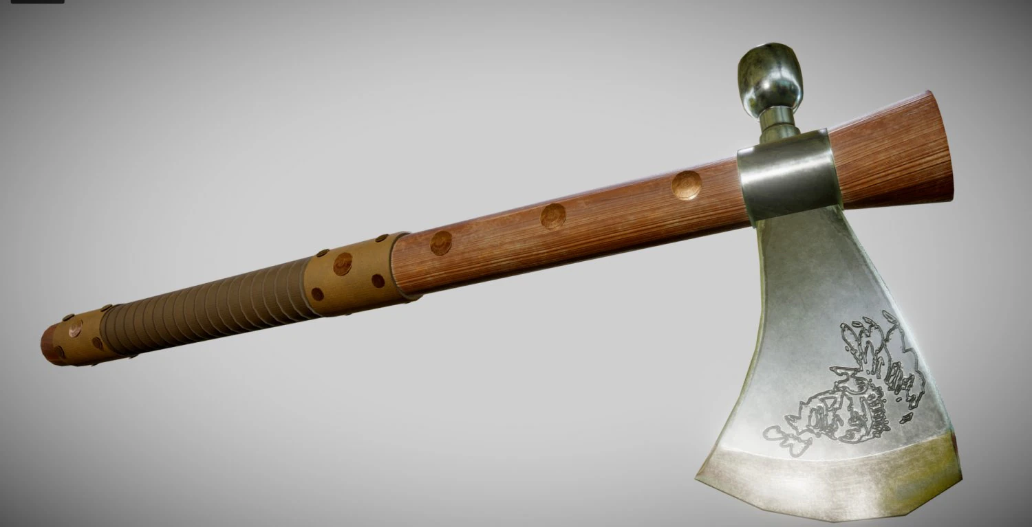tomahawk 3D Model .c4d .max .obj .3ds .fbx .stl .blend 