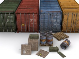 cargo asset set Model 3D