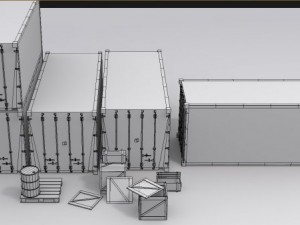 cargo asset set Model 3D