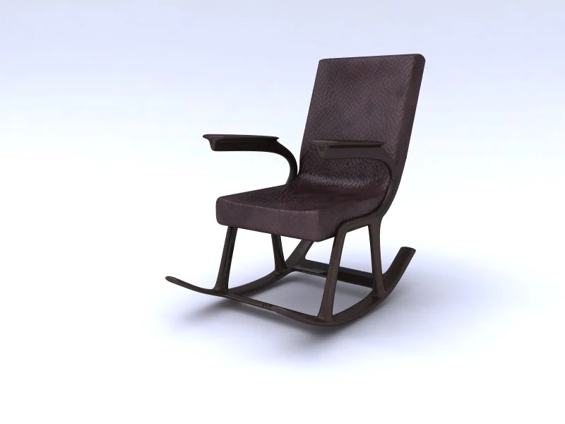 rocking chair 3D Model .c4d .max .obj .3ds .fbx .stl .blend 