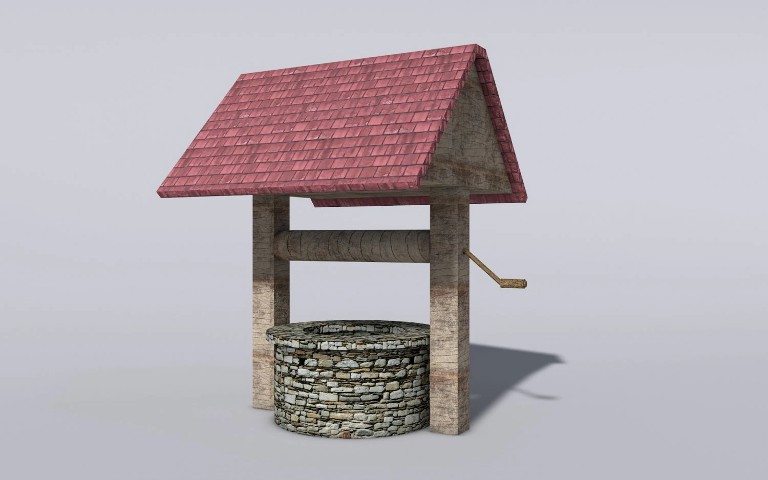 low poly well stone 3D Model .c4d .max .obj .3ds .fbx .stl .blend 