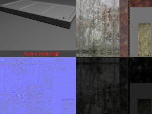 concrete slab 3D Model