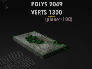 concrete slab 3D Model