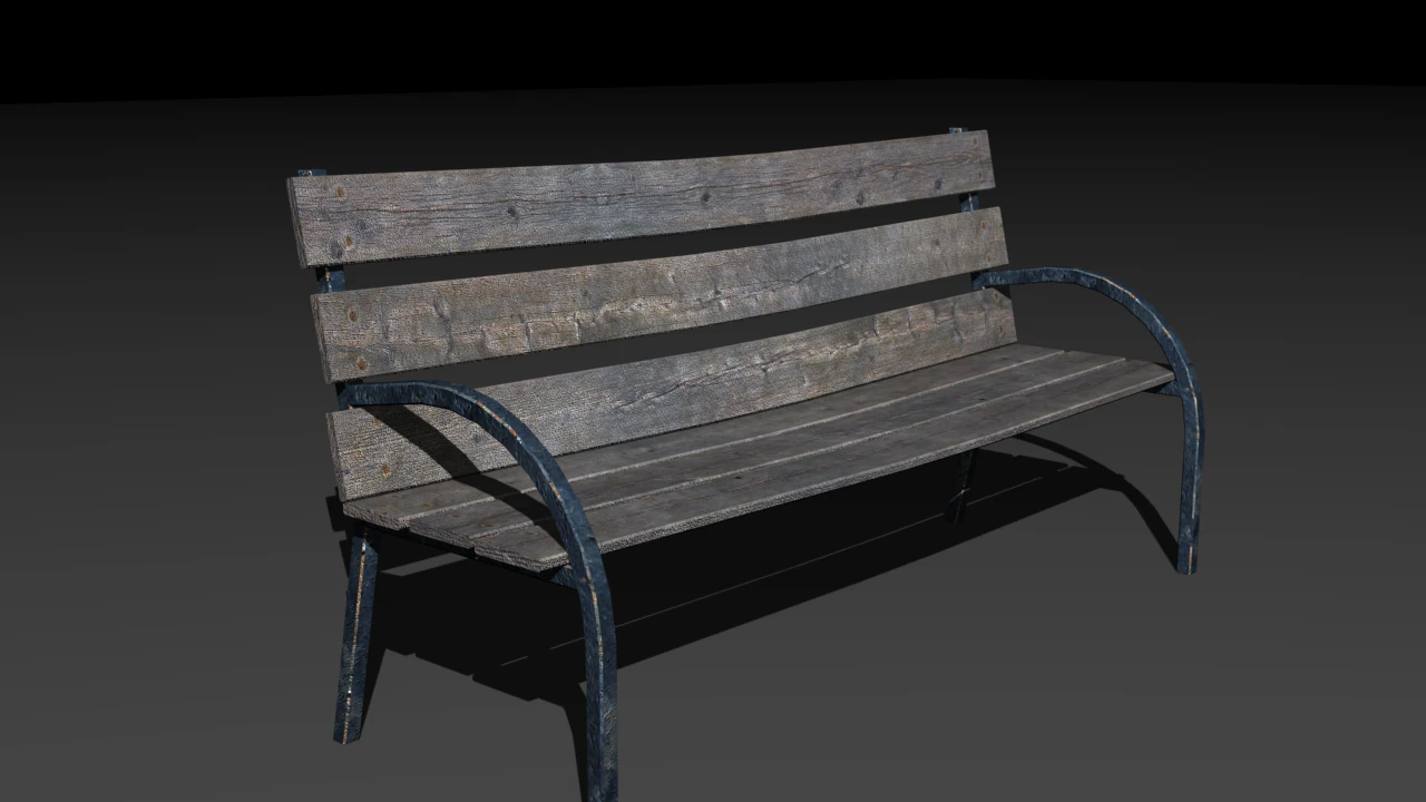 bench 3D Model .c4d .max .obj .3ds .fbx .stl .blend 