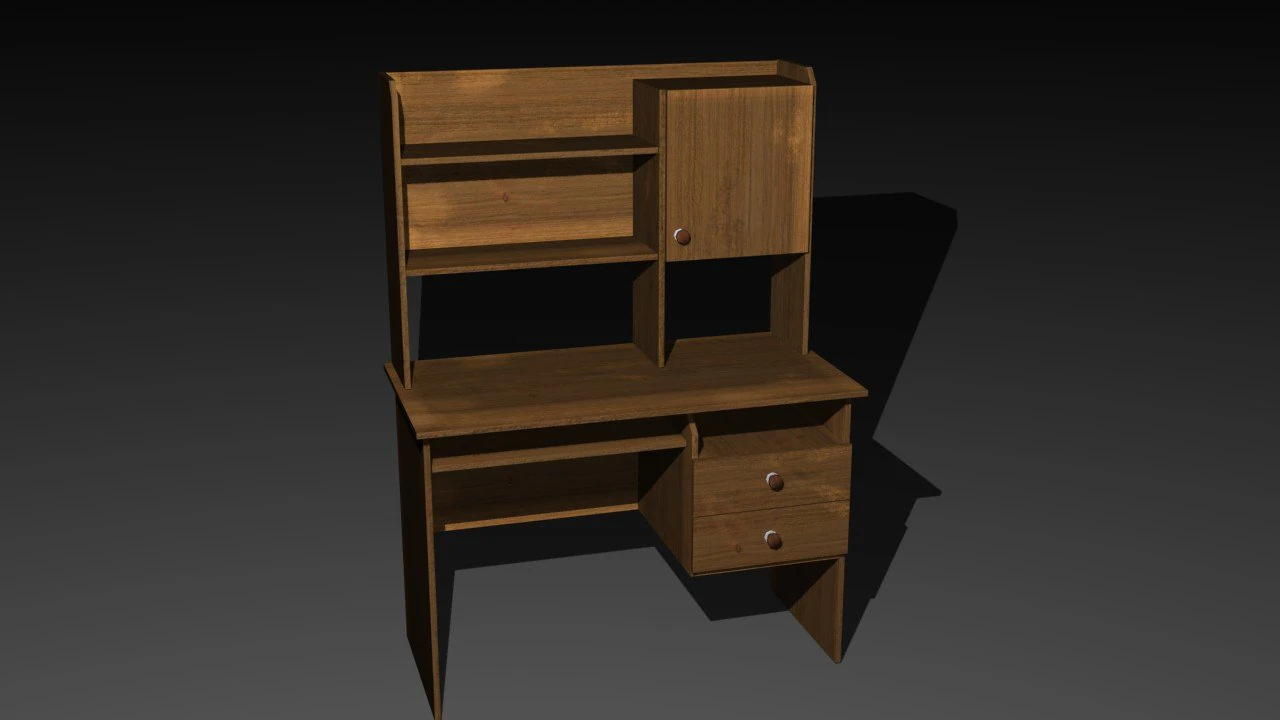 desk 3D Model .c4d .max .obj .3ds .fbx .stl .blend