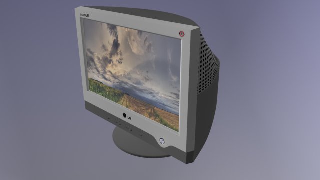 crt monitor 3D Model .c4d .max .obj .3ds .fbx .stl .blend 