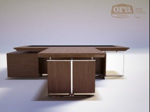 ora acciaio bernini executive desk 3D 모델