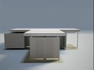 ora acciaio bernini executive desk 3D 모델