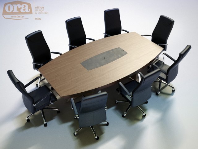 ora acciaio bernini metting table Modello 3D .c4d .max .obj .3ds .fbx .stl .blend 