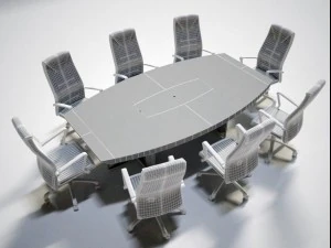 ora acciaio bernini metting table 3D Model