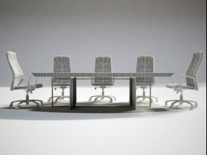 ora acciaio bernini metting table Modello 3D