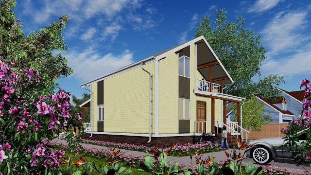 house of sippanels revit architecture 2014 3D Model .c4d .max .obj .3ds .fbx .stl .blend 