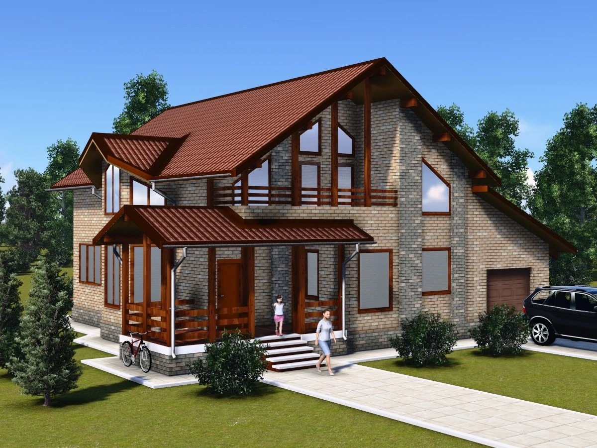 house of sip panels  arhicad 3D Model .c4d .max .obj .3ds .fbx .stl .blend 