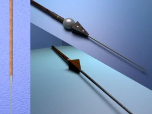 tre pilum Modello 3D