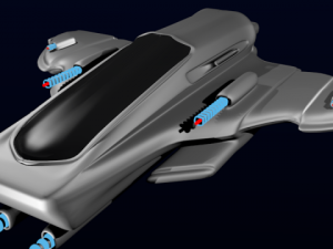 small fighter ship Model 3D