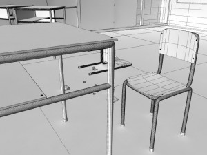 abandoned classroom Model 3D