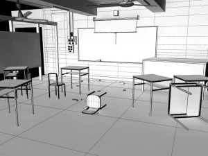 abandoned classroom 3D Model