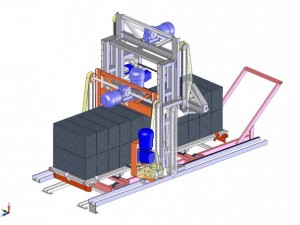 machine cutting of aerated concrete 3D-Modell